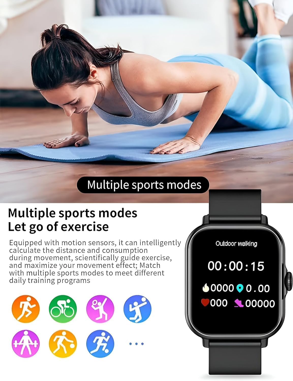 A58 Plus Smart Watch Series with Women's Diamond Jewellery Set
