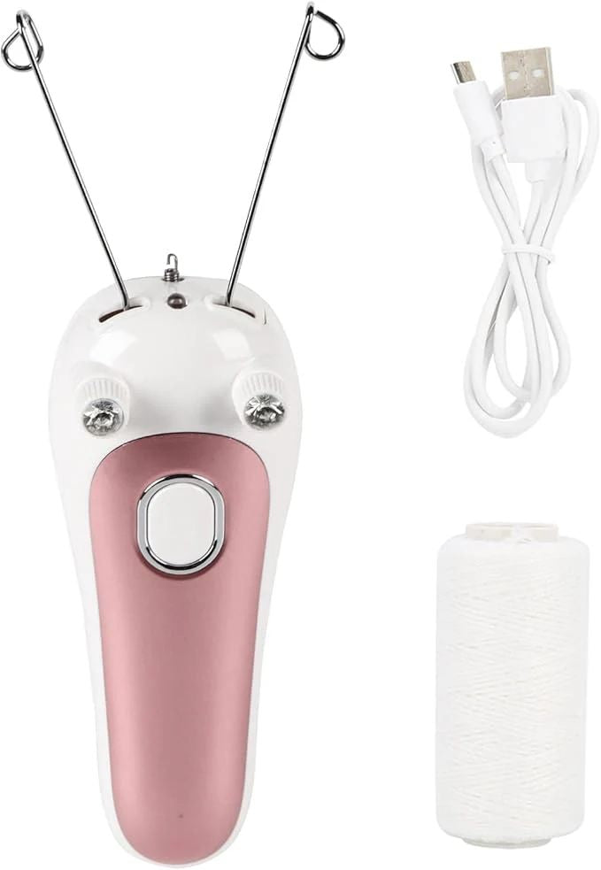 Electric Facial Threading Hair Remover - Painless, Precision Hair Removal for Face, Upper Lip & Eyebrows