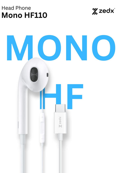 ZEDX WIRED MONO SINGLE USB-C CONNECTOR