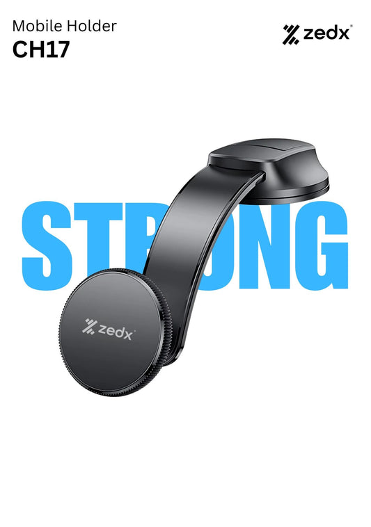 ZEDX Bendable Car Magnetic Phone Holder Black-CH17