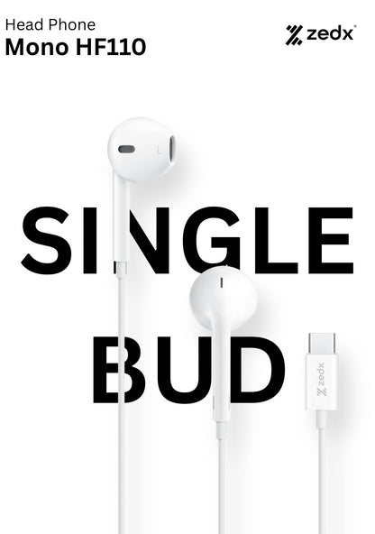 ZEDX WIRED MONO SINGLE USB-C CONNECTOR