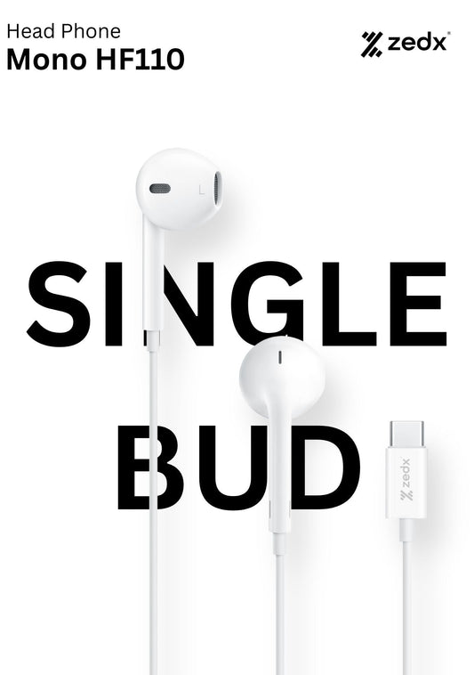 ZEDX WIRED MONO SINGLE USB-C CONNECTOR