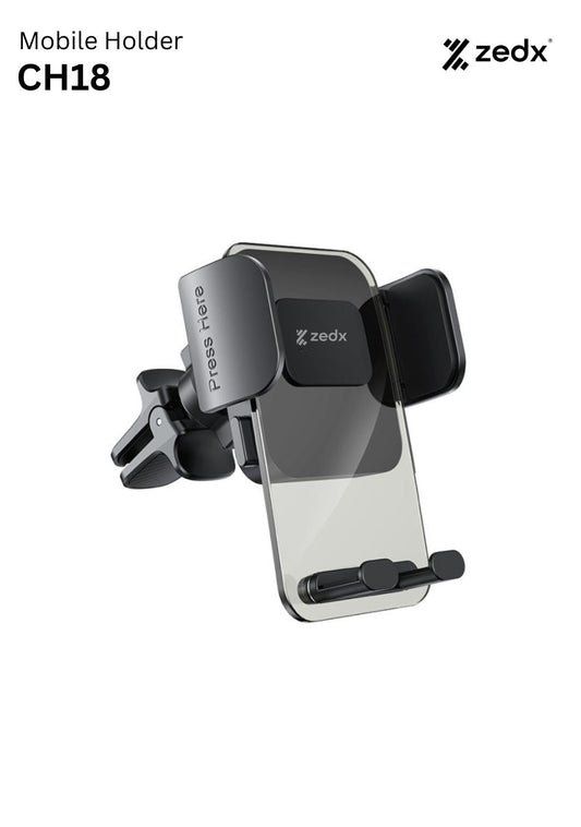 ZEDX CH18 Air Vent Phone Holder | Transparent Air Vent Mobile Phone Holder for Car