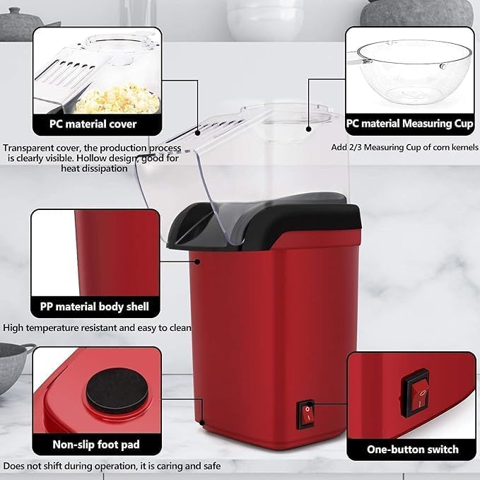 Hot Air Popcorn Maker Machine: