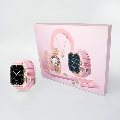 A58 Plus Smart Watch Series with Women's Diamond Jewellery Set