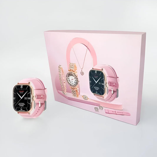A58 Plus Smart Watch Series with Women's Diamond Jewellery Set