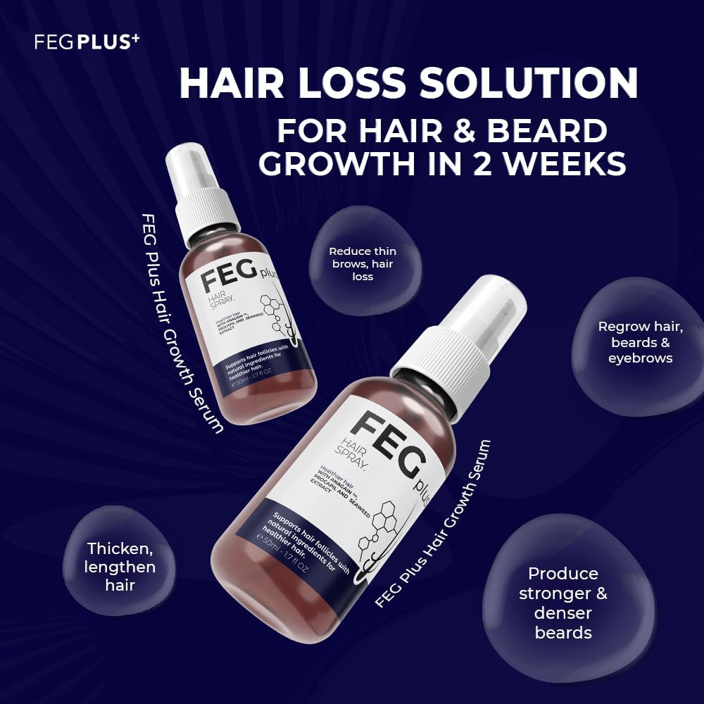FEG PLUS Minoxidil Hair & Beard Growth Serum: