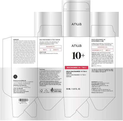 ANUA Niacinamide 10 + TXA 4 Serum: