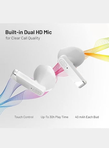 Zedx ACE PRO J21 Original Proof V5.4 True Bluetooth Wireless Earbuds, ENC Mic, Clear Sound, Type C, 30H Playtime,