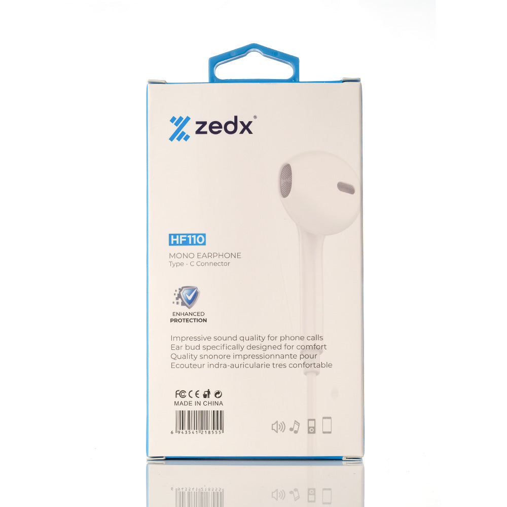 ZEDX WIRED MONO SINGLE USB-C CONNECTOR