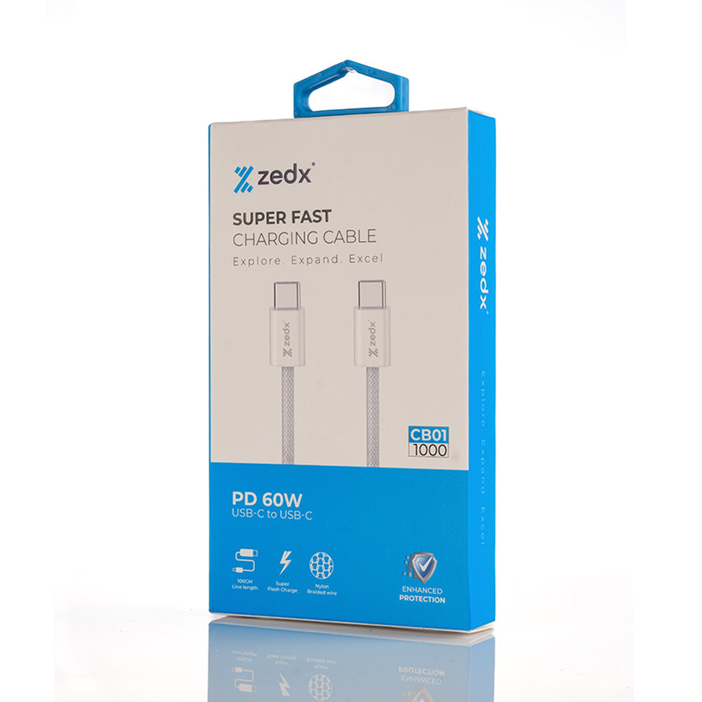 CB01 1000 C PD 60W, USB-C TO USB-C CABLE
