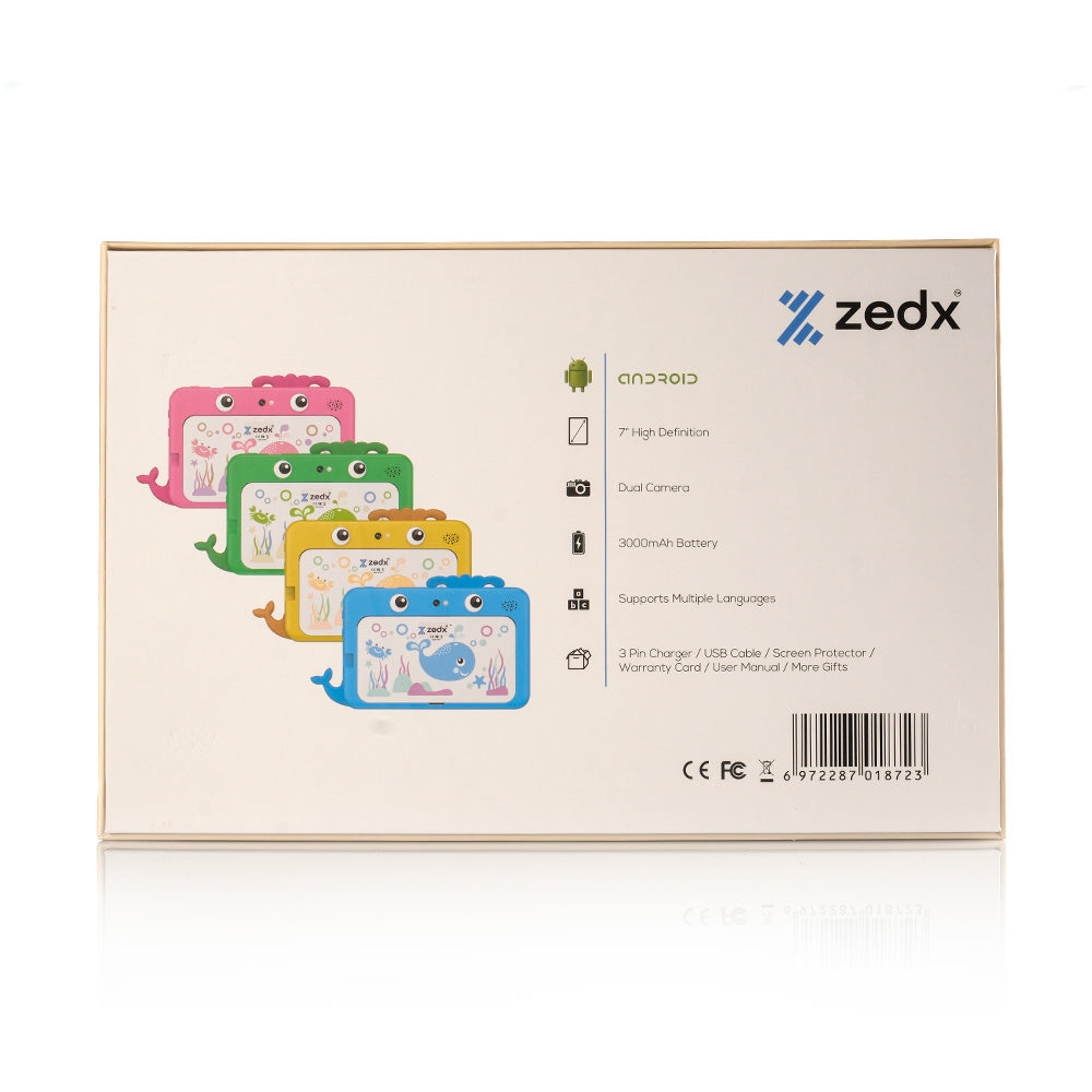 ZEDX KIDS TAB AT Z101 7Inch Display 4GB 64GB Storage – Classy Pink
