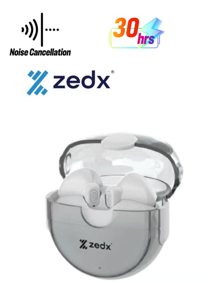 Zedx ACE PRO J21 Original Proof V5.4 True Bluetooth Wireless Earbuds, ENC Mic, Clear Sound, Type C, 30H Playtime,